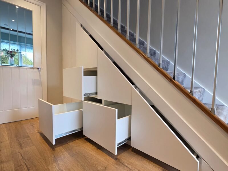 TUSS understairs storage installation