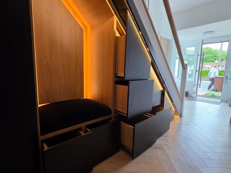 TUSS understairs storage installation